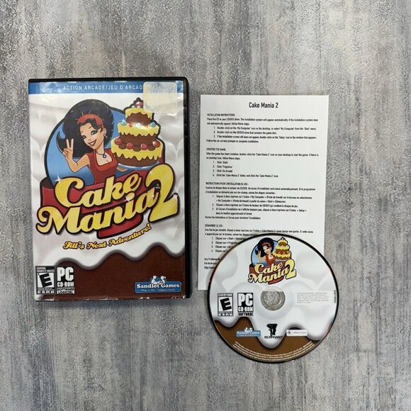 Cake Mania 2 (PC CD-ROM, 2007) Old PC Game Big Case ⭐️ Disc Near Mint - Picture 1 of 4